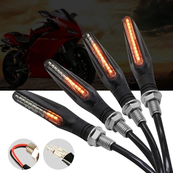 4pcs motos de Luz de LED 12 Señales de Giro Universal de los Intermitentes luces Intermitentes Honda GROM MSX125 Gromming 12v ámbar
