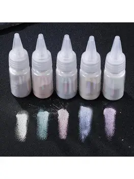 5 Colores Nacarados Natural de Mica Mineral en Polvo de Resina Epoxi Tinte Pigmento de Perlas T4MD