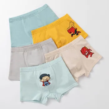 5 piezas de Niños de algodón de ropa de niños ropa de bebé de dibujos animados de Spider-Man niños de 3 a 12 años boxers briefs niños underpanties conjunto