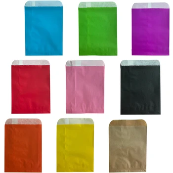 50/100Pcs/color del regalo del papel de kraft de la bolsa de dulces de pan merienda inocuidad de los alimentos de la bolsa de cumpleaños regalo de bodas regalo de empaquetado de la bolsa de huéspedes de embalaje