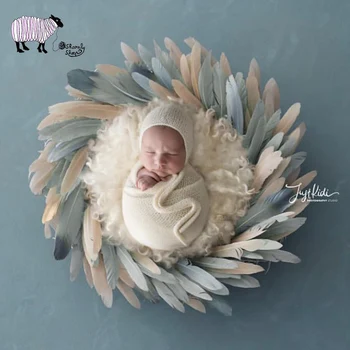 50 Bebé Recién nacido Ins Estilo de Fotografía Props Bebé sesión de Fotos de Estudio Coloridas Plumas Props Bebé bebe fotografia Accesorios