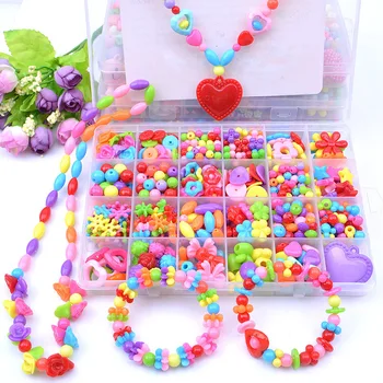 500Pcs/Set DIY hecho a Mano Colorido de Perlas de Accesorios Para el Collar y la Pulsera de la Muchacha de la Joyería de Fabricación de Juguetes de Artes Y Oficios de Juguetes Educativos
