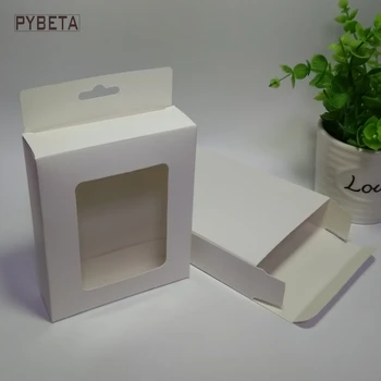 50pcs - Caja de Papel Blanco con ventana de vela de los juguetes de la muestra de dulces de regalo cajas de empaquetado