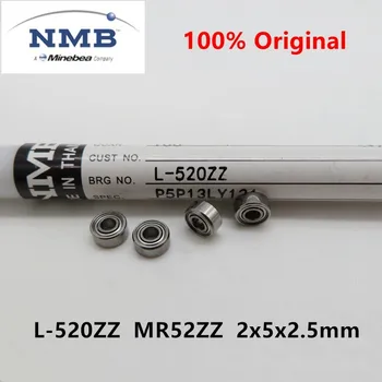 50pcs/lote original de la NMB de alta velocidad del rodamiento L-520ZZ 2x5x2.5mm MR52ZZ rodamientos de bolas en miniatura 2*5*2.5 rodamiento del ventilador