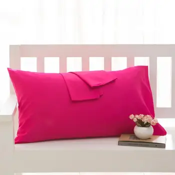 55 algodón funda de almohada de color sólido funda de almohada de 40 * 60 cm 50 * 70 cm 50 * 75 cm 50 * 90 cm funda de almohada de cama Personalizable