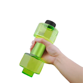 550 ml de Moda Portátil Deporte Botellas de Agua de Plástico Creativo Mancuerna de Forma Hermética Transparente Hervidor DC120