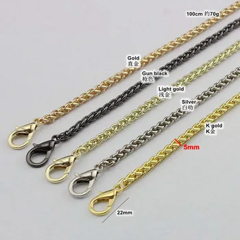 5mm Linterna bolsa de la cadena de cadena de metal de la bolsa con cadena de metal de la bolsa con la cadena de accesorios de mini bolso de cadena única compra