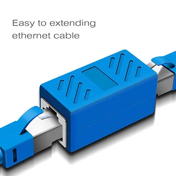 5pcs Redes Directamente a Través de la Cabeza de Redes Conector del Cable de Tensión de Extensión en línea Recta a Través de la Cabeza GDeals