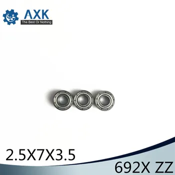 692XZZ ABEC-1 (10PCS) 2.5x7x3.5 mm Rodamientos de Bolas en Miniatura 619/2XZZ