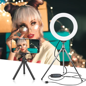 6inch/16cm Stepless de Dimmable LED del Maquillaje Selfie Anillo de Luz para Vídeo de Youtube de la Luz de Photo Studio Vivir la Belleza de la Luz