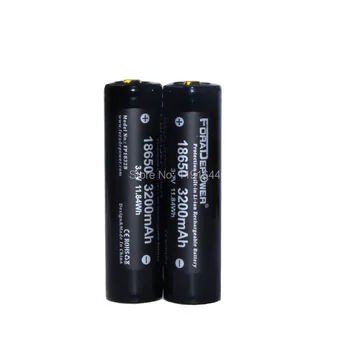 6PCS/LOT Foradepower 3.7 V 18650 batería de 3200mAh PROTEGIDAS de Alta Calidad de la Batería de la Linterna de la Caza Con el estuche de Plástico