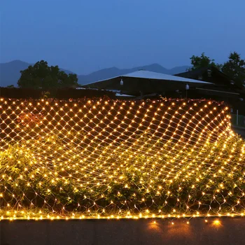 6x4M 3x2M de 2x2M LED de Malla de Hadas Cadena de Luz de Navidad Guirnalda Cortina de la Ventana de Hadas de la Luz de la Fiesta de la Boda de Vacaciones de Luz