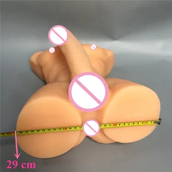 7.5 kg 3D 1:1 tamaño real del hombre de cuerpo completo de silicona muñeca sexual con el pene y el ano anal agujero muñeca sexual para gays o mujer