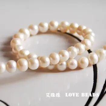 7.5 pulgadas/19cm 8mm10mm de agua dulce natural de la perla oval suelta perlas de la joyería de BRICOLAJE para mujeres