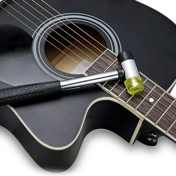 7 PcsGuitar Luthier Kit De Herramientas Incluye Traste Martillo De Goma, Guitarra Traste De La Coronación De Archivo, Traste Rocker Nivelación Diapasón De Guardias
