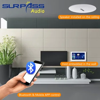 7 pulgadas de Pantalla Android el Teclado de Cine en Casa de Teatro de Audio el Sistema de Música de WIFI Bluetooth de la pared Amplificador Con Altavoz de Techo de la Audiencia