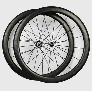 700C full carbon fiber Hoyuelo de la superficie de las ruedas de 50 mm de profundidad de 25 mm de ancho Glof de carbono de la superficie de rodadura con 