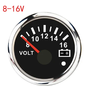 8-16V/18-32V Voltímetro voltímetro Medidor de Coche Nuevo Barco de la Tensión de los Manómetros Con Retroiluminación Ajuste Para el Camión de la Motocicleta de Yates Marina 12V/24V