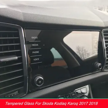 8 Pulgadas Para Skoda Kodiaq Karoq 2017-2019 de Vidrio Templado de Navegación del Coche de la Pantalla Protector de Pantalla de Cine LCD protector de la etiqueta engomada de 2018