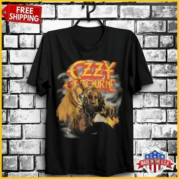 80 Ozzy Osbourne Camiseta 83 Bark At The Moon Tour de Algodón Negro S 6Xl