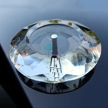 80mm Claro K9 de Cristal Cóncavo de la Forma Redonda lámpara de Araña de Cristales Colgantes de Suncatcher Accesorios Manualidades Regalo de la Casa de la Decoración del Jardín