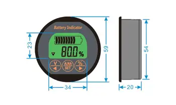 80V 50A/100A/350A Capacidad de la Batería Probador de la Batería del Monitor Medidor De 12V/24/36/48/60/72V de Li-ion, Lipo LiFePO4 de Plomo-ácido