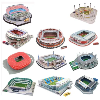 84Pcs/set Portugal el Estadio del Benfica RU Competencia partido de Fútbol, los Estadios de la construcción de modelo de juguete de los niños niño de regalo caja original