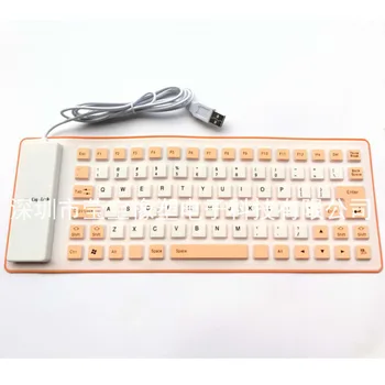 85-KEY USB Mini Flexible de Silicona Plegable PC con Cable de Teclado Portátil impermeable y plegable portátil con cable de teclado inglés.
