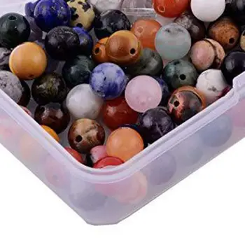 8mm de Piedra Natural de la Ronda Perlas de Color Mezclado Cuadro Suelta Perlas de BRICOLAJE Joyas Nuevas