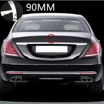 90mm Para Mercedes Benz accesorios C E CLA GLC UNA Clase Media Tronco Cromo Estrella Insignia Emblema etiqueta engomada del Coche Negro Brillante