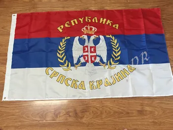 90x150cm Serbia Bandera del Estado de 3x5 Pies de Poliéster Impresa Colgando Banderas y Pancartas