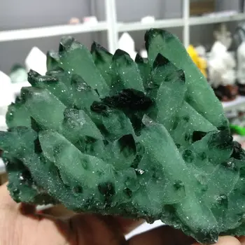 950g Fantasma Verde Fantasma de Cristal de Cuarzo de Clúster de Curación de la Muestra