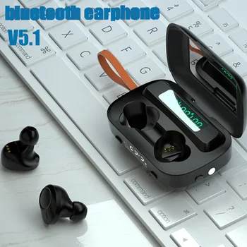9D Bluetooth con Cancelación de Ruido Auriculares de los Deportes de la prenda Impermeable de Auriculares Inalámbricos TWS Auricular Bluetooth Llamada HD Bluetooth Auriculares 5.1
