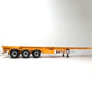 A escala 1/24, camiones y contenedores esqueleto semi-remolque de la aleación de esqueleto modelo de vehículo de transporte, herramienta de modelo de juguete de regalo de colección de la pantalla