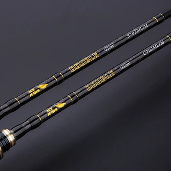 ACE HAWK 2.1 m M/ML Puntas Dobles Bass fishing Rod Baratos de China Señuelo de Poste de 4-15g de Fundición Light Jigging Abordar de 2 Secciones