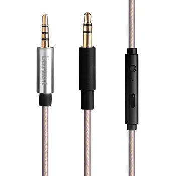 Actualización Plateado Cable de Audio con micrófono Para B&O Beoplay H95 H9 3ª Generación H4 2ª Generación de auriculares