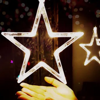 Adornos de navidad para la Casa de la Estrella de la Cortina de Luces Led al aire libre de la Cadena de Año Nuevo Decoración de la Decoración del Hogar Christma Adornos Decoraciones
