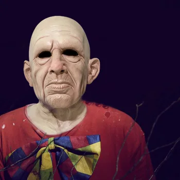 Adulto Divertida Máscara de anciano Cosplay Broma para la Fiesta de Halloween de Silicona Horror de Broma Juguetes de la Cara de la Gente de la Simulación de la Máscara de 40a