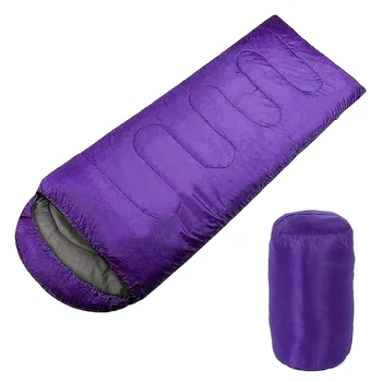 Adulto Único Camping Traje Impermeable Caso De La Envolvente De La Bolsa De Dormir De Color Púrpura