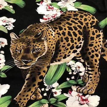 AELESEEN de Lujo Tees 2021 Mujeres Pasarela de la Moda de Impresión de la Flor de Verano de la camiseta de Animal de Leopardo Streetwear XXL Tops Punk T-Shirt
