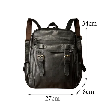 AETOO mochila de Cuero, cuero de los hombres de ocio, bolsa de viaje, simple y de moda de los hombres de bolso de la computadora