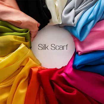 [AETRENDS] 12 Colores Sólidos Bufanda de Seda de la Bufanda de Fieltro Mujeres Bufandas Z-3060