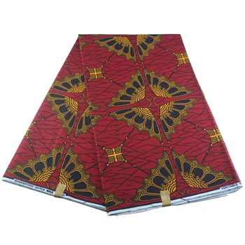 Africanas de cera 2019 colorido Ankara Material de la Tela de Algodón 6Yards Para la Ropa de Coser