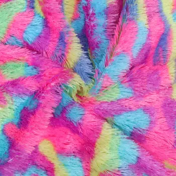 AHB Tejido de Felpa Color del arco iris Caliente Tela de BRICOLAJE, Textil Hogar Ropa de Juguete de Manualidades de Costura de la Piel Artificial de Tela de 50*150cm