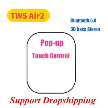 Air2 Tws Bluetooth Auricular copia 1:1 Auriculares Inalámbricos GPS de Cambio de Nombre de Auriculares Airoha chip Con Micrófono Inalámbrico de Carga