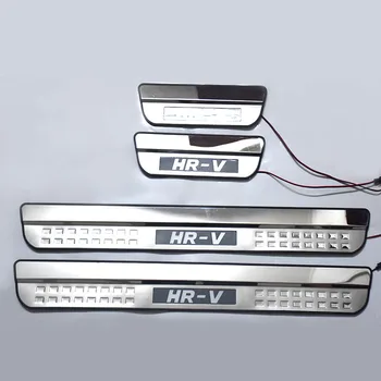 Ajuste Para Honda HRV HR-V Vezel 2016 Acero Inoxidable LED de desgaste de la Placa de Alféizar de la Puerta de los Guardias de los Umbrales de la Cubierta de Adornos 4Pcs