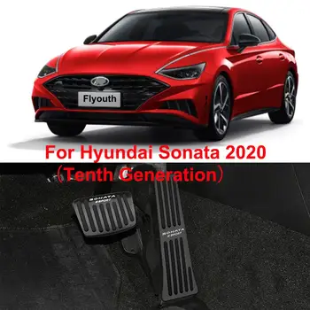 Aleación de aluminio de la Tapa del Pedal Para Hyundai Sonata 2020 Auto Sin Perforación de Aluminio Freno Y el Pedal del Acelerador Cubre 2Pcs/set