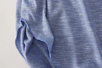 Algodón slub 2020 suave y Cómodo de verano de Manga Larga Camiseta de las Mujeres tops O Cuello Casual Sueltas de Gran Tamaño Asimétrico T-camisas