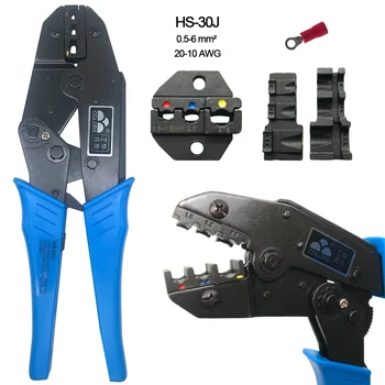 Alicates HS-30J 8 de mandíbulas de instalación del enchufe/tubo/aislamiento/terminales No aislados crimpadora alicate alicate herramienta de mano kit de abrazadera de herramientas