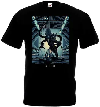 Alien 7 Póster De La Película Homme Funny T-Shirt Ropa De Gimnasio Camiseta Homme 2019 Camisetas Cráneo Camisetas Más El Tamaño De Los Hombres